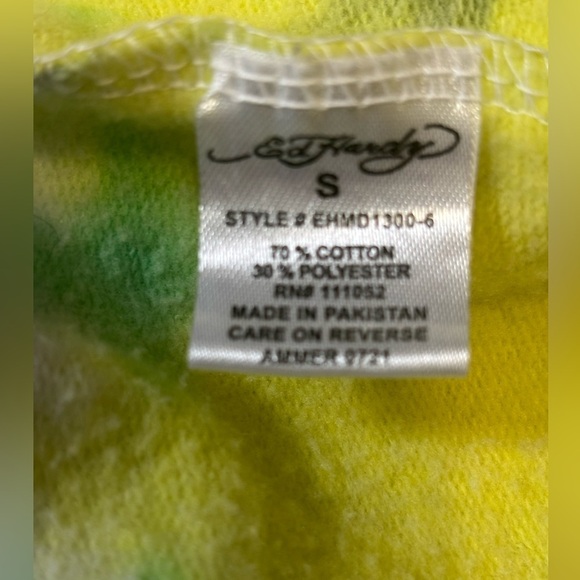 ED HARDY Men's Modern-Fit Tie-Dyed Skull-Print Hoodie Beautiful Ghost Size Small - Picture 10 of 11